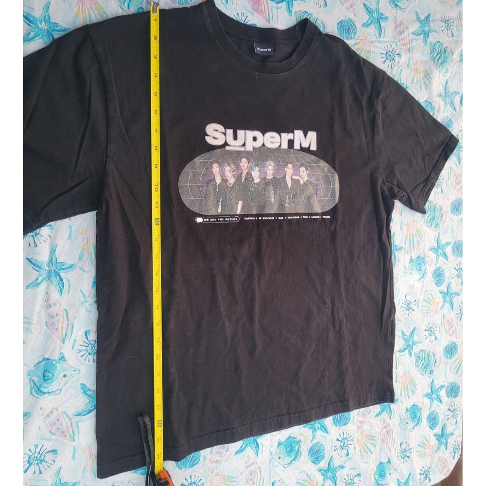SuperM K-Pop Group Graphic T-Shirt Black We Are The Future Mens Large L - Picture 3 of 7